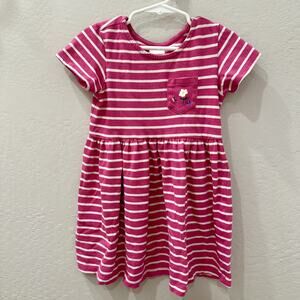 Hanna Andersson Pink Peony Stripe Jersey Dress
